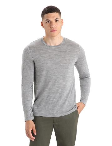 Pánské Long Sleeve Icebreaker Merino Sphere II T-Shirt Šedé | CZ 1717GSOL